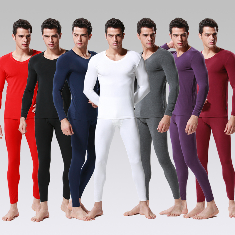 Men in different thermal underwear